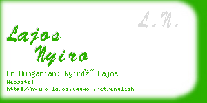 lajos nyiro business card